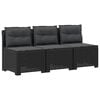 vidaXL 3-Sitzer Garten Sofa mit Kissen Rattan-Look PP Anthrazit