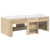 vidaXL Hochbett f&uuml;r Kinder 2 pcs Sonoma-Eiche 90 x 200 cm