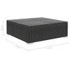 vidaXL 6-tlg. Garten-Lounge-Set mit Kissen Poly Rattan Schwarz