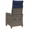 vidaXL Liegestuhl mit Teeteller 62 x 64 x 112 cm Poly-Rattan