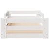 vidaXL Massivholzbett ohne Matratze Weiß 75x190 cm Kiefernholz