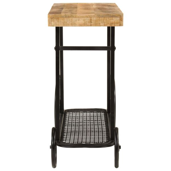 vidaXL Konsolentisch 112x36x76 cm Massivholz Mango und Eisen