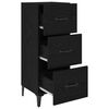 vidaXL Sideboard Schwarz Eichen-Optik 34,5 x 34 x 90 cm Holzwerkstoff