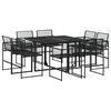 vidaXL 9-tlg. Garten-Essgruppe Schwarz Poly Rattan