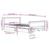 vidaXL Massivholzbett mit 4 Schubladen Kiefer 160x200 cm