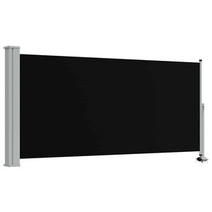 vidaXL Ausziehbare Seitenmarkise 120x300 cm Schwarz