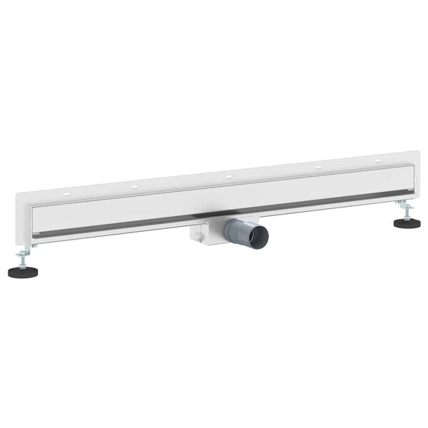 vidaXL Wandmontierter Duschablauf Silber 90 cm Edelstahl 304