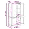 vidaXL Aufbewahrungsm&ouml;bel-Set mit Speicher mit T&uuml;r Braun Holzwerkstoff