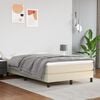 vidaXL Taschenfederkernmatratze Mittel Creme 120x200x20 cm Kunstleder