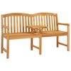 vidaXL Handgefertigte Rosenbank 150,5 x 60 x 95 cm Massivholz Teak