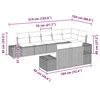vidaXL Gartensofa-set mit Kissen 8 pcs Beige und Grau Poly-Rattan
