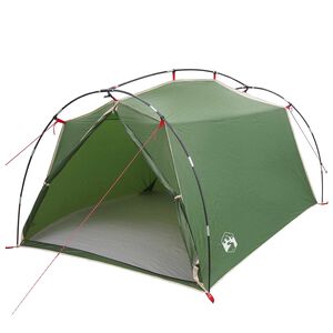 vidaXL Tunnelzelt 2 Personen Gr&uuml;n 185T Polyester mit PU-Beschichtung