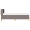 vidaXL Boxspringbett mit Matratze Taupe 190 x 90 cm Polyester