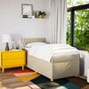 vidaXL Boxspringbett mit Matratze Creme 80x200 cm Stoff