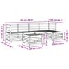 vidaXL Sofagarnituren 6 pcs Natur Massivholz Akazie