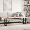 vidaXL Couchtisch O-Gestell 160x40x45,5 cm Massivholz Kiefer Stahl