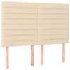 vidaXL Boxspringbett mit Matratze Creme 140x200 cm Stoff
