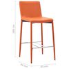 vidaXL Barhocker 2 Stk. Orange Kunstleder