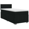 vidaXL Boxspringbett mit Matratze Schwarz 80 x 200 cm Stoff