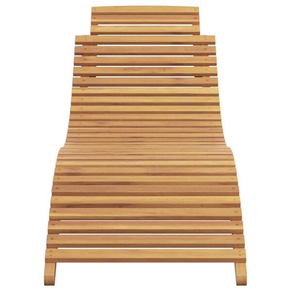 vidaXL Sonnenliege Braun 198 x 55 x 58,5 cm Massivholz Teak
