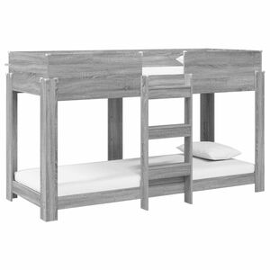 vidaXL Etagenbett f&uuml;r Kinder Graues Sonoma 80 x 190 cm Holzwerkstoff