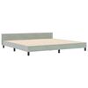 vidaXL Boxspringbett mit Kopfteil Hellgrau 200 x 200 cm Samt