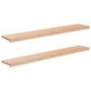 vidaXL Fensterb&auml;nke 2 stk. Natur 140 x 30 x 2 cm Massivholz Buche