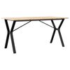 vidaXL Esstisch Y-Gestell 140x80x75 cm Massivholz Kiefer und Stahl