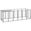 vidaXL Hundezwinger Schwarz 330x110x110 cm Stahl