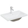 vidaXL Einbauwaschbecken mit Wasserhahn 61x39x18 cm Keramik Wei&szlig;