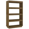 vidaXL B&uuml;cherregal/Raumteiler Honigbraun 80x35x135 Massivholz Kiefer