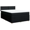 vidaXL Boxspringbett mit Matratze Schwarz 160x200 cm Stoff