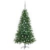vidaXL K&uuml;nstlicher Weihnachtsbaum mit Beleuchtung & Kugeln 150 cm Gr&uuml;n