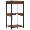 vidaXL Nachttisch Braun Eichen-Optik 41 x 31 x 76 cm Holzwerkstoff