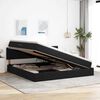 vidaXL Bett mit Stauraum und LED mit LED Schwarz 200 x 200 cm Samt