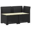vidaXL 2-Sitzer Garten-Sofa mit Kissen Rattan-Look 2-Sitzer PP