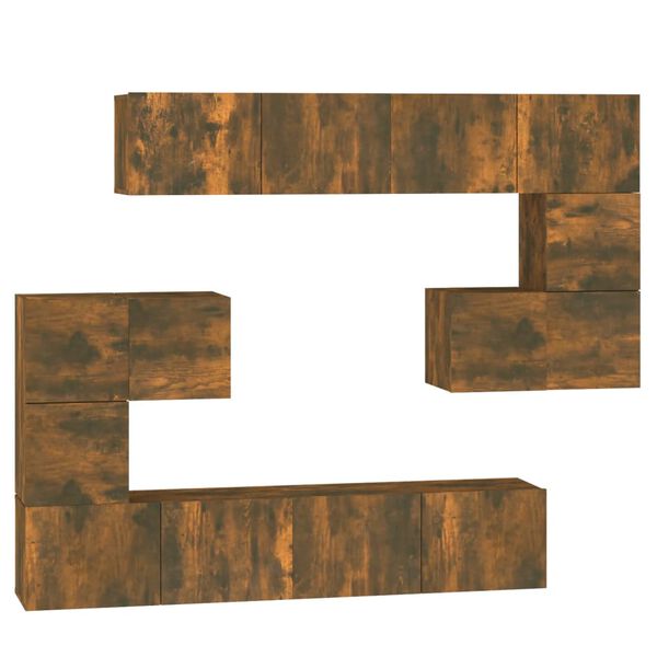 vidaXL TV-Wandschrank R&auml;uchereiche Holzwerkstoff