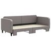 vidaXL Tagesbett Ausziehbar Taupe 90x200 cm Stoff