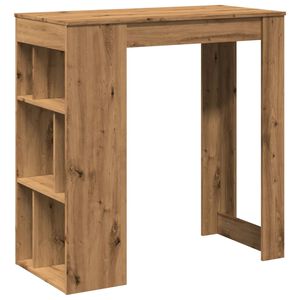 vidaXL Bartisch mit Regal Artisan-Eiche 102x50x103,5 cm Holzwerkstoff