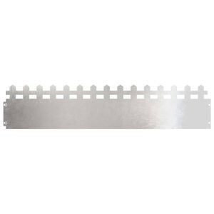 vidaXL Rasenkanten 10 stk. 103 x 0,05 x 22 cm Edelstahl Silber