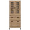 vidaXL Highboard mit Schubladen 2 pcs Artisan-Eiche Holzwerkstoff