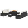 vidaXL Gartensofa-set 9 stk. 8-Sitzanzahl Schwarz Poly Rattan