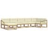 vidaXL Outdoor-Sofagarnitur 7 stk. Wei&szlig; und Creme