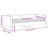vidaXL Tagesbett mit Matratze Hellgrau 90x190 cm Stoff