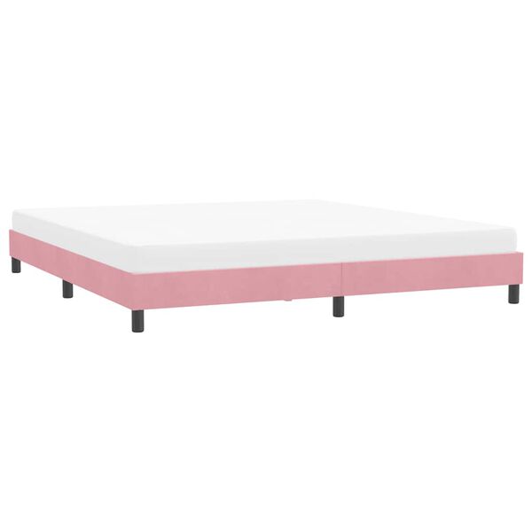 vidaXL Bettgestell ohne Matratze Rosa 180x210 cm Samt