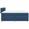 vidaXL Boxspringbett mit Matratze Blau 200x200 cm Stoff