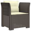 vidaXL 1-Sitzer Sessel mit Kissen Rattan-Look PP Hellgrau