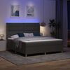 vidaXL Boxspringbett mit Matratze mit Kopfteil Grau 140 x 200 cm Stoff