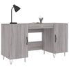 vidaXL Schreibtisch Grau Sonoma 140x50x75 cm Holzwerkstoff