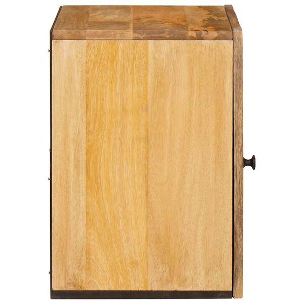 vidaXL Badezimmer H&auml;ngeschrank Braun 38 x 33 x 48 cm Massivholz Mango